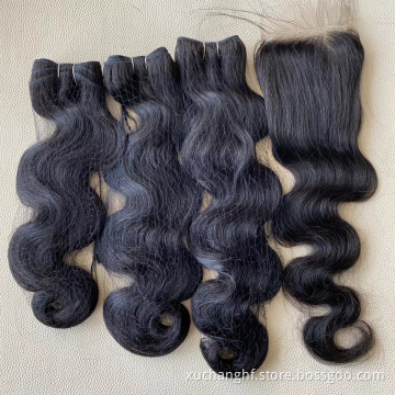 Wholesale Bone Straight Human Hair Extensions Raw Unprocessed Vietnamese Super Double Drawn Virgin Human Hair Naija Lagos Vendor
